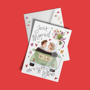Kaart 'just married'