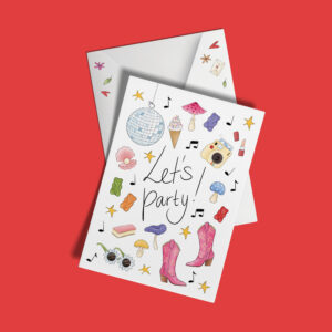 Kaart 'let's party'